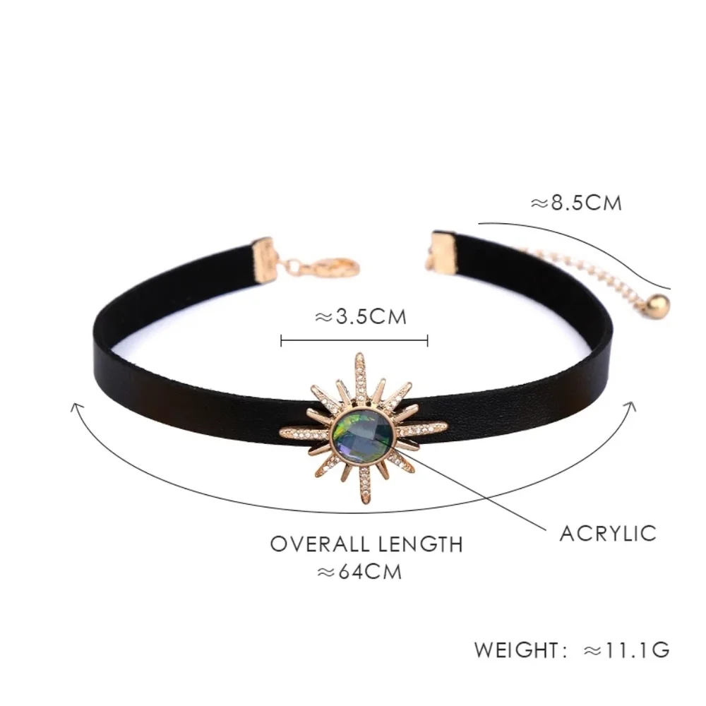 Iridescent Sunburst Star Choker